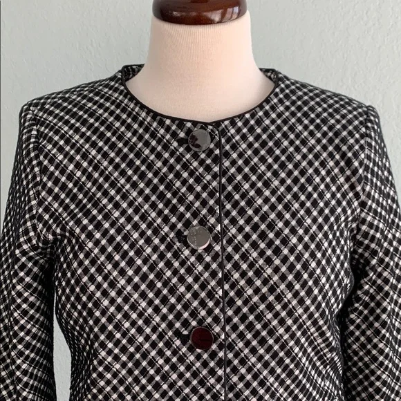 SPANX Ponte Plaid Jacquard Lady Jacket - Picture 6 of 16